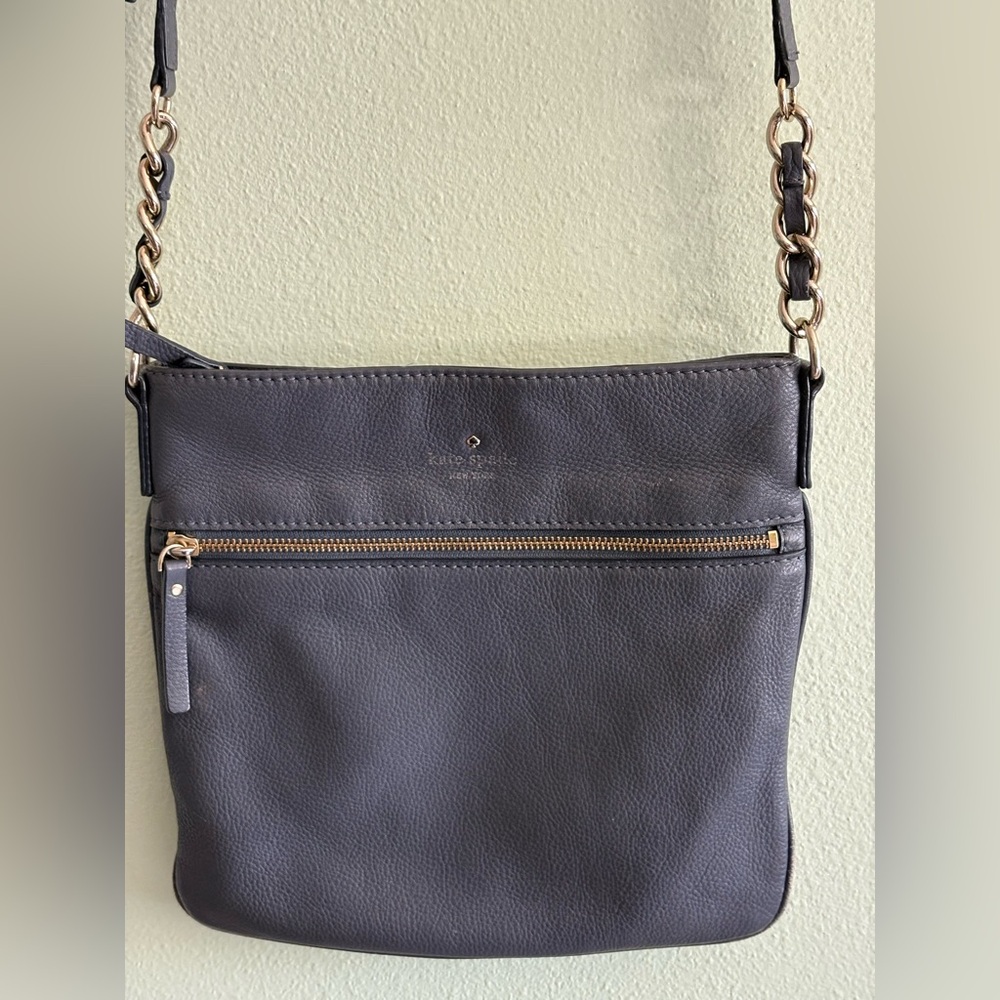 Kate Spade Large Swing Crossbody Bag. Dark Grey.